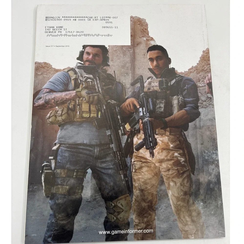 Game Informer‎ Call of Duty Modern Warfare Magazine 2019 Issue 317 Infinity Ward